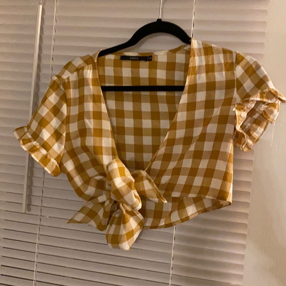 Plaid crop top